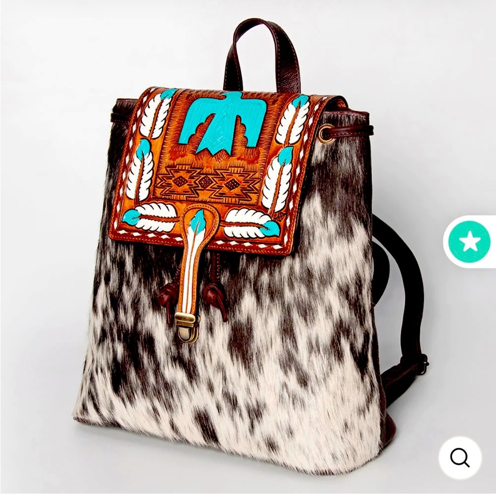 American Darling brand new genuine leather and real cowhide backpack. Hand made